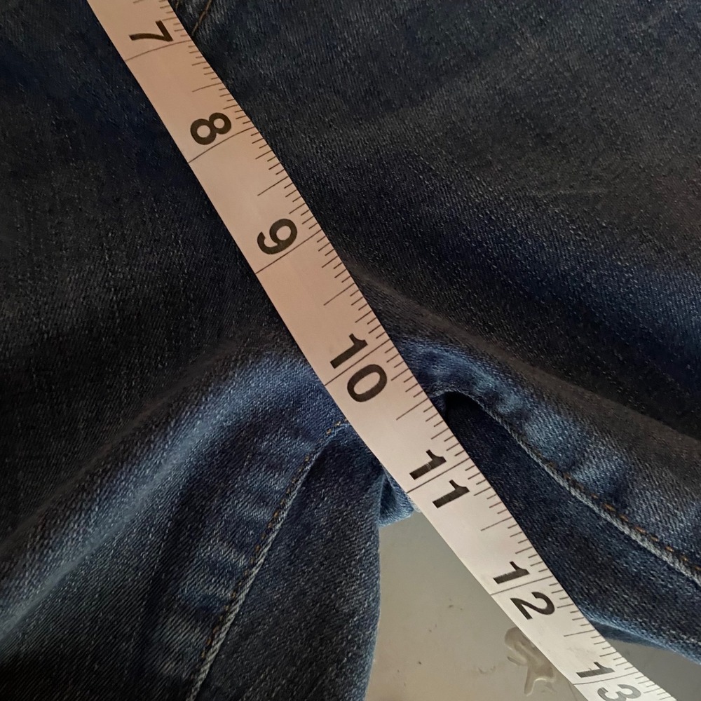 Madewell Stovepipe Straight Leg Jeans Blue Raw Hem Size 26 Medium Wash - Picture 8 of 9